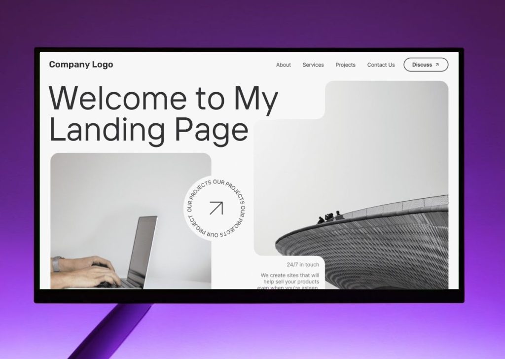 landing page
